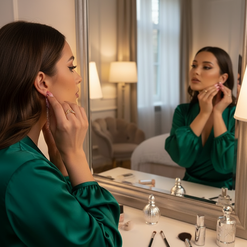 24pcs/set French Almond Press on Nails Pink Flower Fake Nails Spicy Girls False Nail Artificial Tips 네일팁 Накладные Ногти Uñas